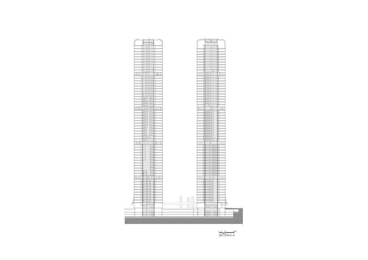 钱江潮涌：杭州世茂智慧之门超高层城市综合体 / 姜平工作室