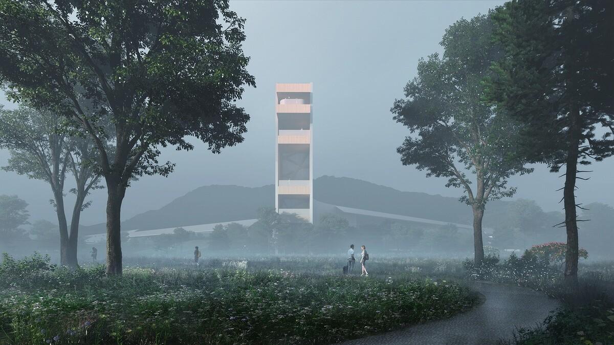 瞬间公园 INSTANT PARK：甬台温高速公路改扩建工程院桥服务区设计方案 / 也似建筑