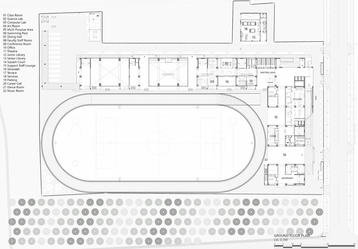 Shiv Nadar 学校 / Stephane Paumier Architects