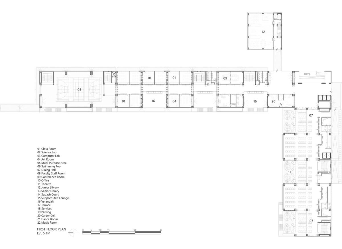 Shiv Nadar 学校 / Stephane Paumier Architects