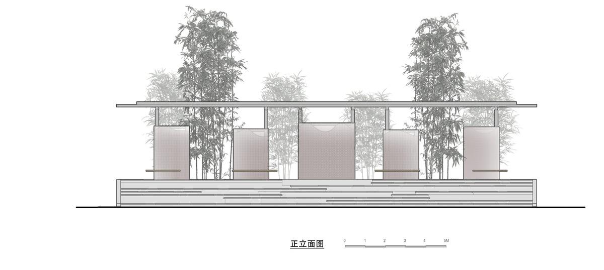 竹影摇曳的无性别公共卫生间：安石卷厕 / 在行建筑