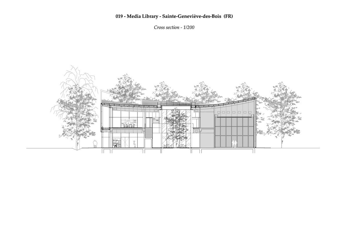 Sainte-Geneviève- des-Bois 媒体图书馆 / archi5 + Calmm architecture