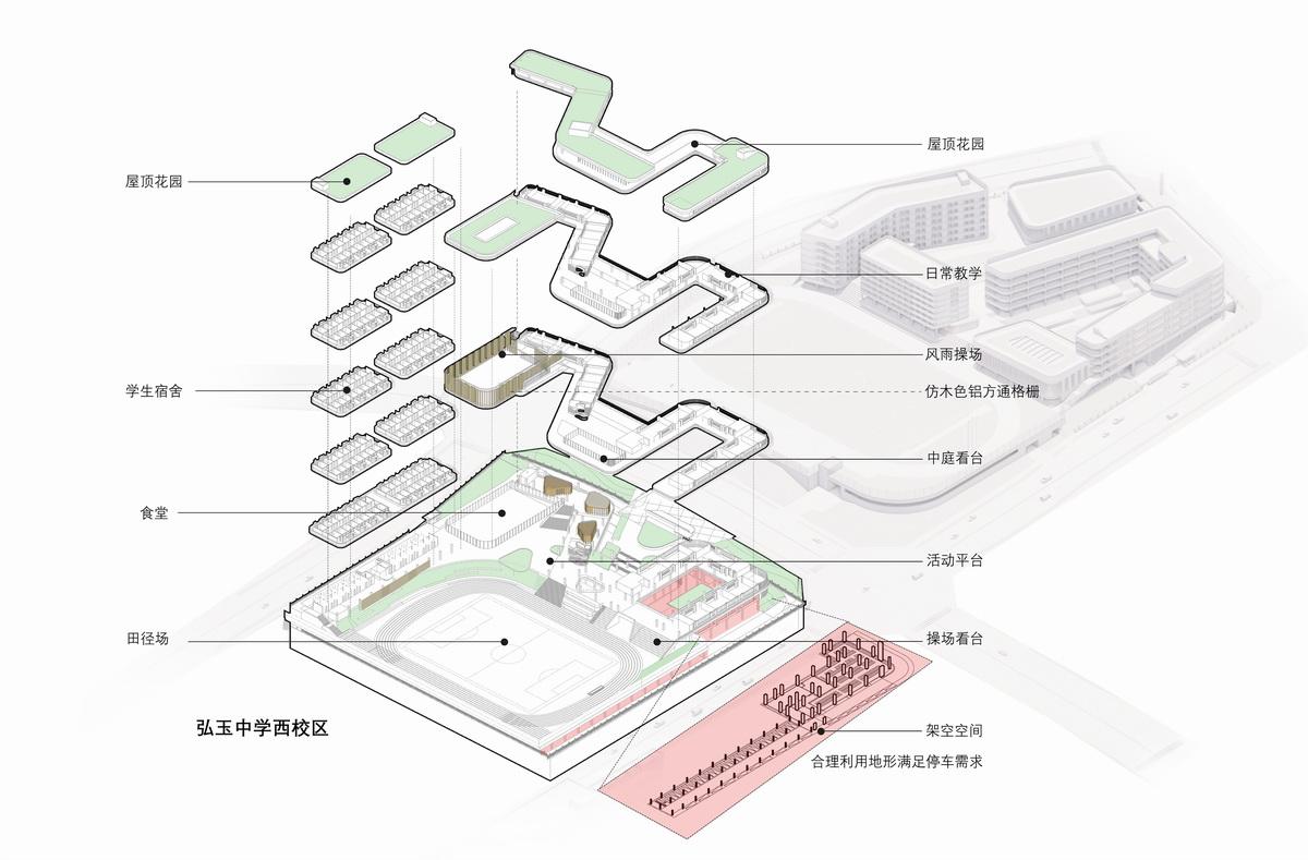 在山边眺望云朵:云南省玉溪弘玉中学设计记 / 思序产教融合研究中心