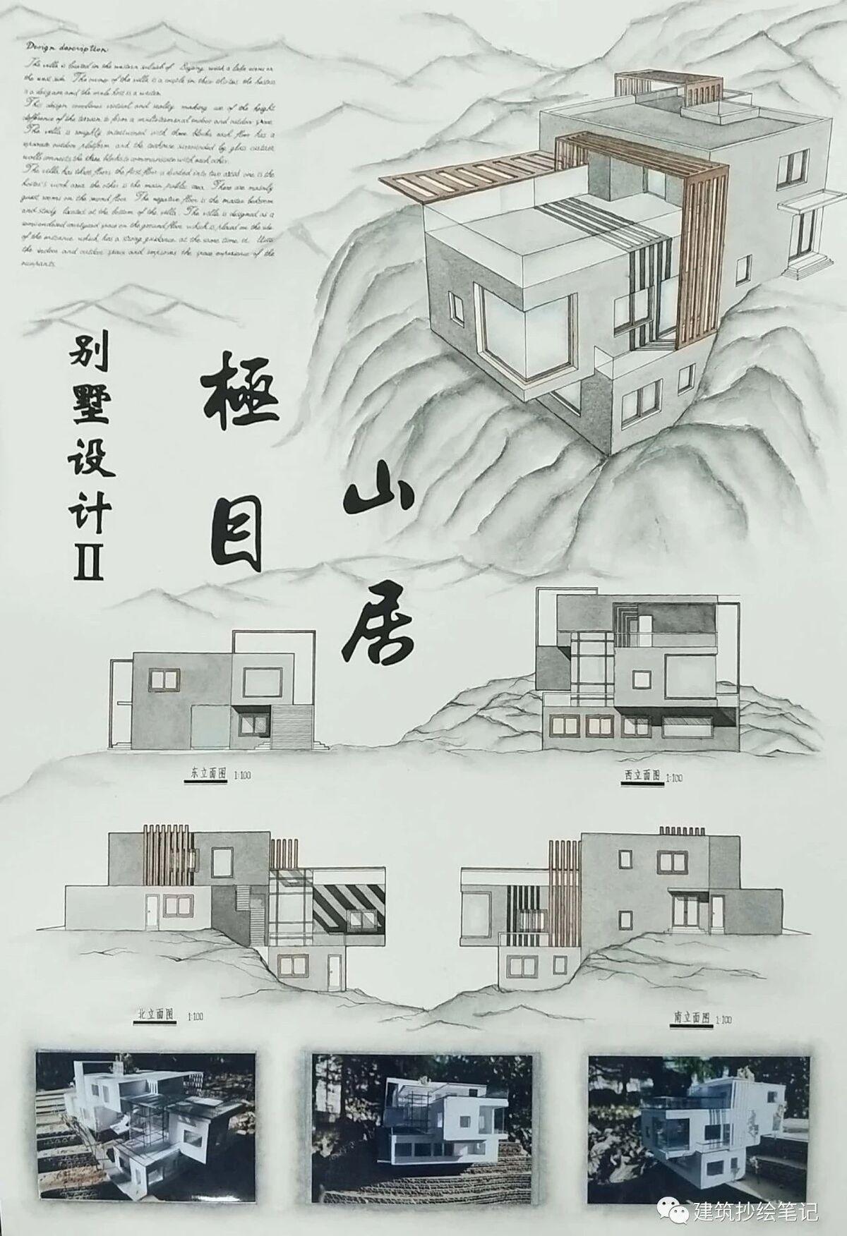 看看河北大学的学妹设计的别墅