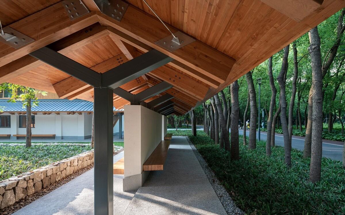 上海长宁环城生态公园带市民服务驿站 / 致正建筑工作室 + 冶是建筑