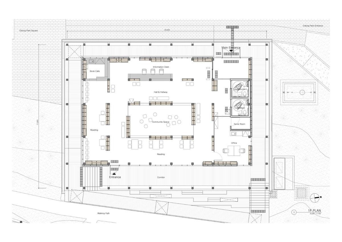 Odong 公共图书馆 / Unsangdong Architects