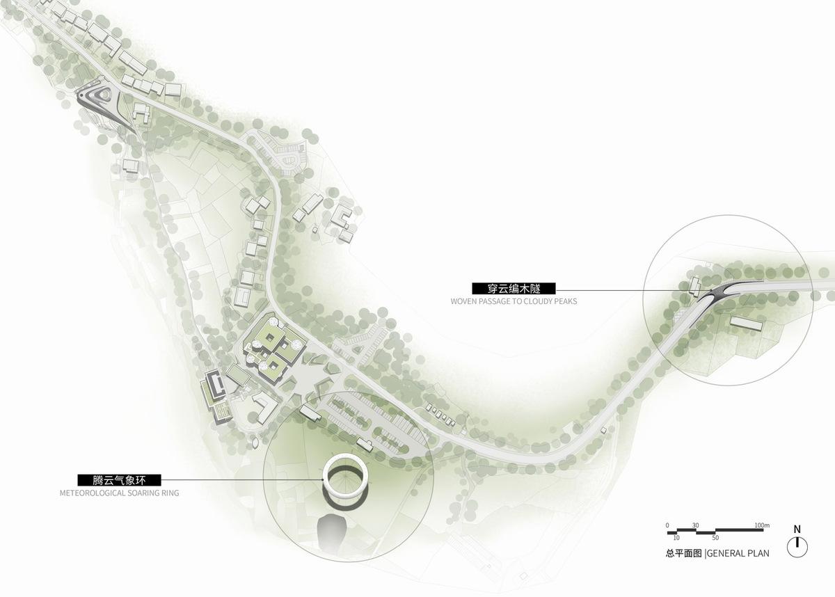 上天入地：下岩贝穿云编木隧&腾云气象环 / 朱培栋-line+建筑事务所