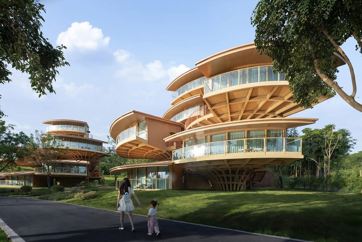 树叶的结构：南溪欢乐田园野趣酒店树屋设计 / 王晖建筑工作室