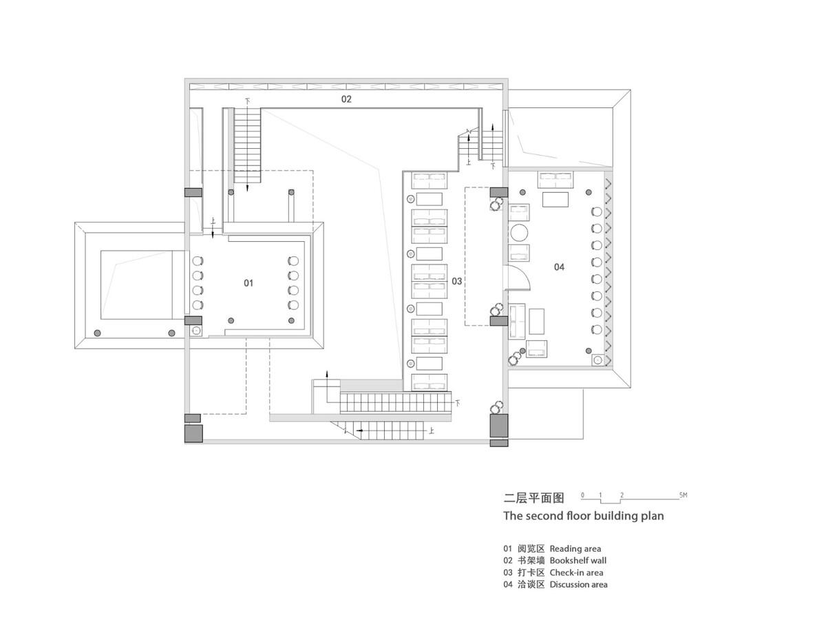 接梯空间：旧厂房，新书咖  / 素造建筑