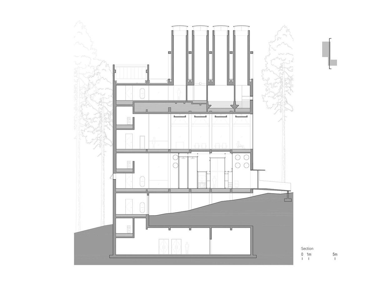 雾灵山眼石汤泉，林中仪器 / 直向建筑