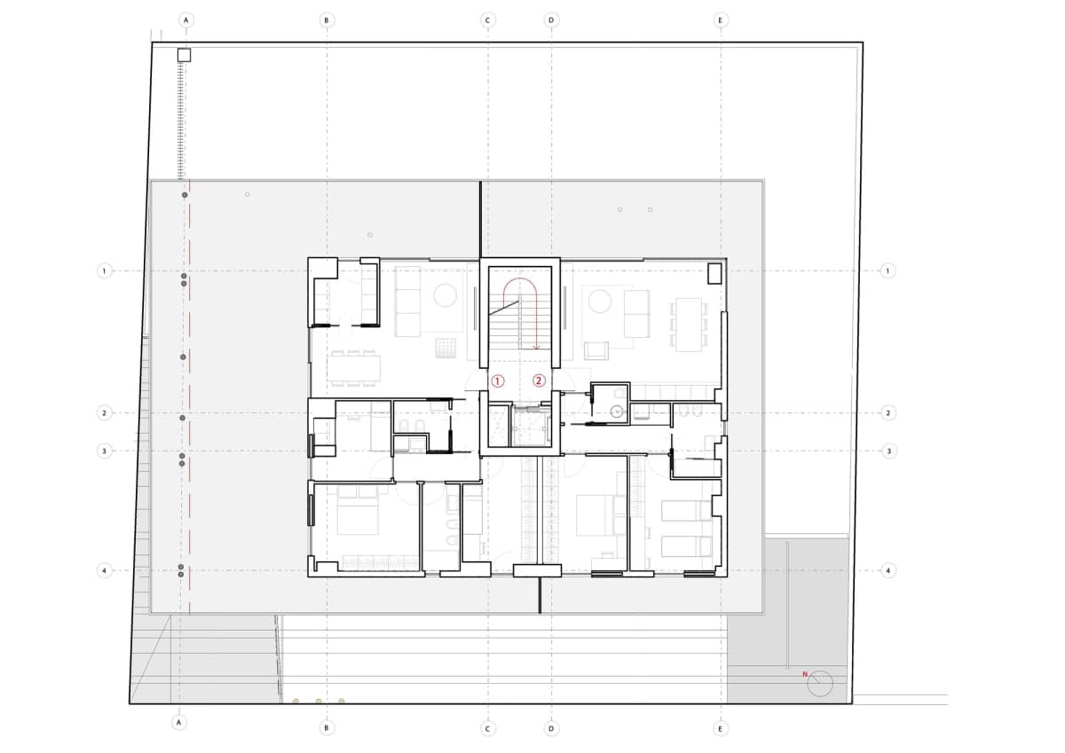 德阿米奇斯154号住宅建筑 / Giovanni Vaccarini Architetti